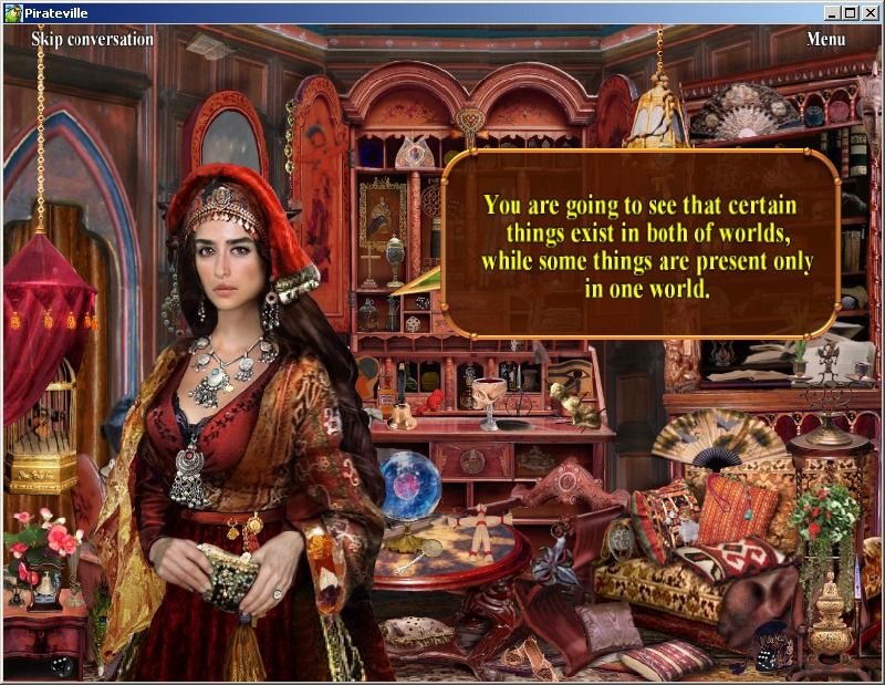 Pirateville (Windows) screenshot: Learning about the spirit world