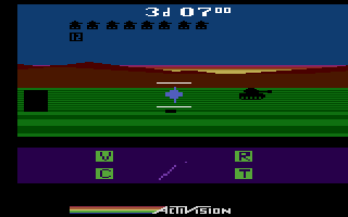 Robot Tank (Atari 2600) screenshot: Firing on an enemy tank