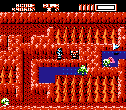 RoboWarrior (NES) screenshot: One of two essential items for most levels: The chalice to stop the level from infinitely scrolling