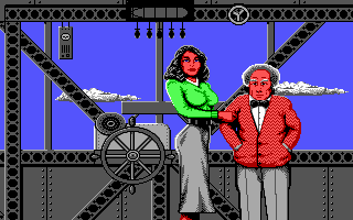 Rocket Ranger (DOS) screenshot: Dr. Barnstorf and daughter