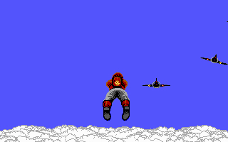 Rocket Ranger (DOS) screenshot: Attacking the luftwaffe