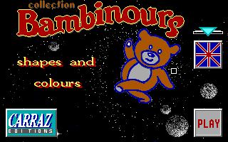 Bambinours: Shapes and Colors (DOS) screenshot: The language selection