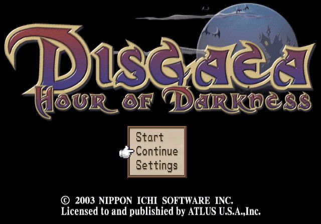 Disgaea: Hour of Darkness (PlayStation 2) screenshot: Title screen