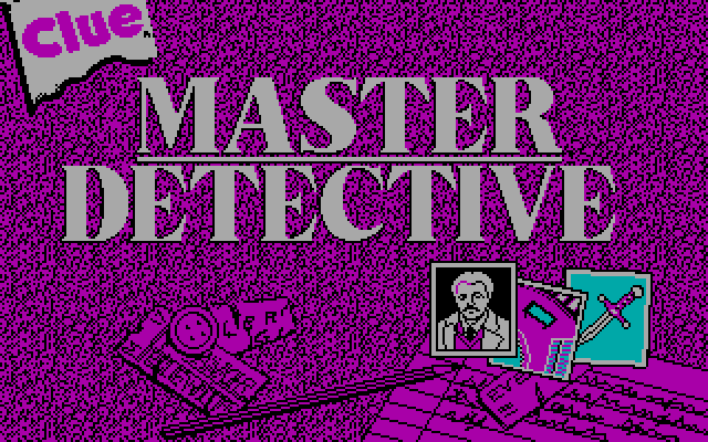 Clue: Master Detective (DOS) screenshot: Title (CGA)