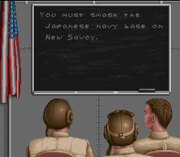 Carrier Aces (SNES) screenshot: United States Air Force Briefing Room