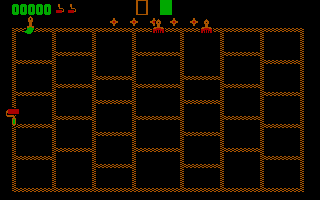 Screenshot of Rollo and the Brush Brothers (PC Booter, 1984) - MobyGames