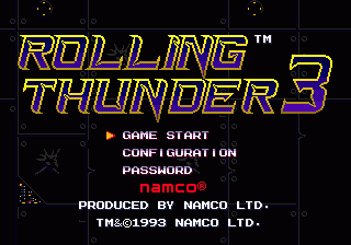 Rolling Thunder 3 (Genesis) screenshot: Title Screen