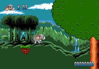 Rolo to the Rescue (Genesis) screenshot: Over the hills...