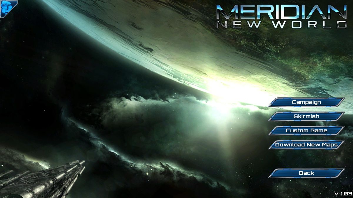 Meridian: New World (Windows) screenshot: Main menu