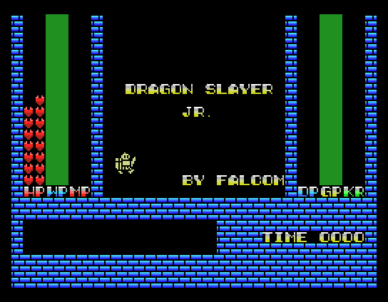 Romancia: Dragon Slayer Jr. (MSX) screenshot: Title screen: Part II