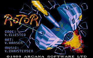 Rotor (DOS) screenshot: The title screen.