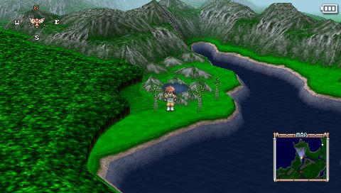 Tales of Destiny II (PSP) screenshot: Inferia world map travel screen
