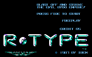 R-Type (Amiga) screenshot: Title screen