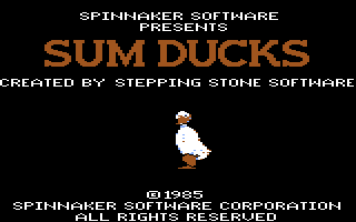 Sum Ducks (Commodore 64) screenshot: Title screen