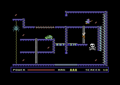 Madness (Commodore 64) screenshot: Lots of enemies