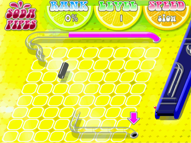 Soda Pipes (Windows) screenshot: Level 1 of the adventure mode (demo version)