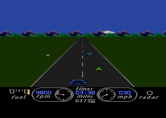The Great American Cross-Country Road Race (Atari 8-bit) screenshot: From LA to SF