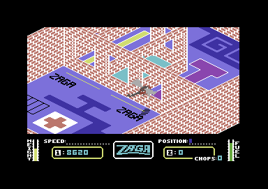 Zaga Mission (Commodore 64) screenshot: Will I get through here?