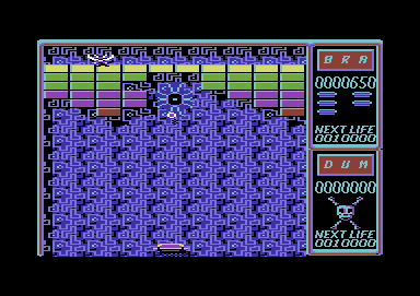 Batty (Commodore 64) screenshot: Removed a few bricks