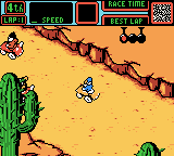 Mickey's Speedway USA (Game Boy Color) screenshot: At the starting line for Grand Canyon