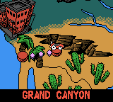 Mickey's Speedway USA (Game Boy Color) screenshot: Next off to the Grand Canyon