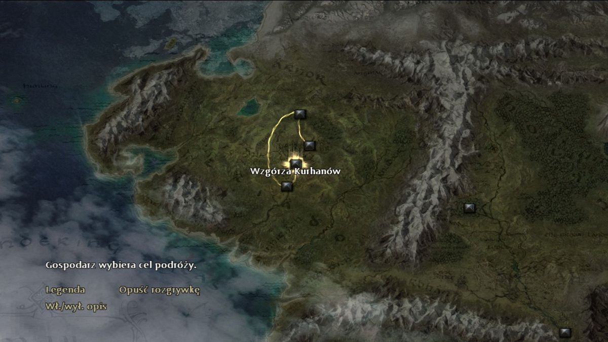 The Lord of the Rings: War in the North (Windows) screenshot: World map