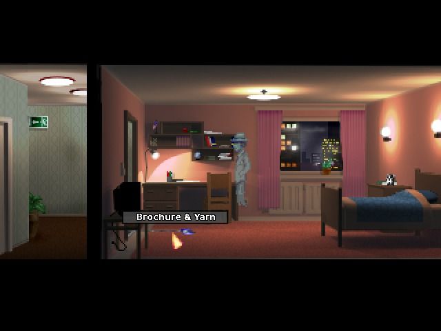 The Blackwell Deception (Windows) screenshot: Looking for clues in the room of one of the residents of a retirement home