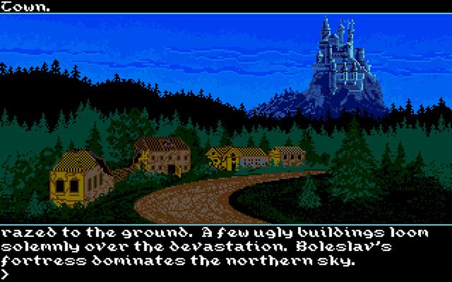 Transylvania III: Vanquish the Night (DOS) screenshot: Velcome to town...
