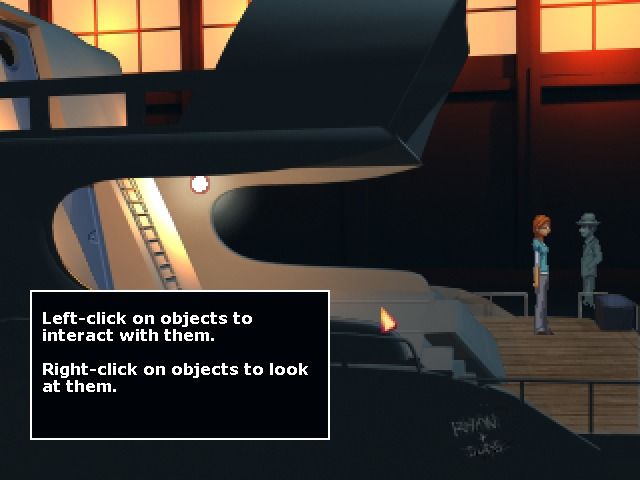 The Blackwell Deception (Windows) screenshot: Hint system at the beginning of the game