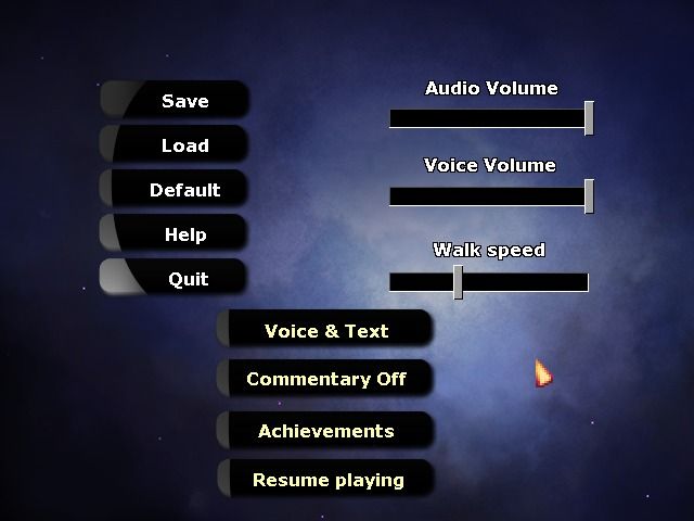 The Blackwell Deception (Windows) screenshot: Game options