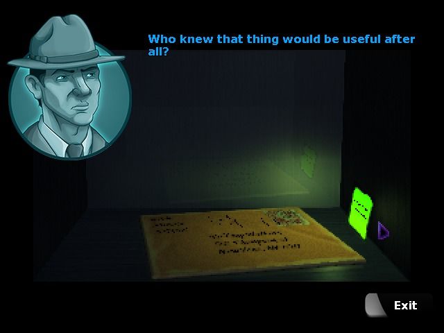 The Blackwell Deception (Windows) screenshot: Using business card to illuminate the inside of the mailbox