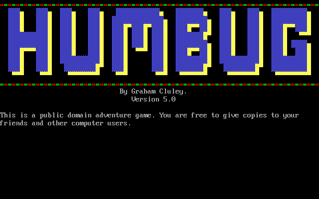 Humbug (DOS) screenshot: Title screen