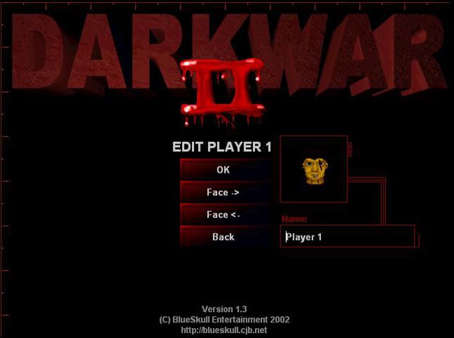 Jogos de Terror (Windows) screenshot: Darkwar II - Edit player
