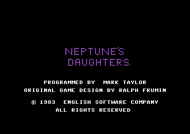 Neptune's Daughters (Commodore 64) screenshot: Title
