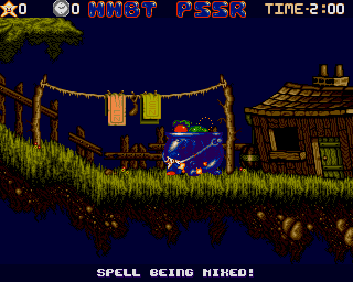 Wiz 'n' Liz (Amiga) screenshot: Preparing a spell