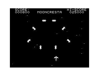Moon Cresta (Dragon 32/64) screenshot: Supper Fly - enemy no. 2