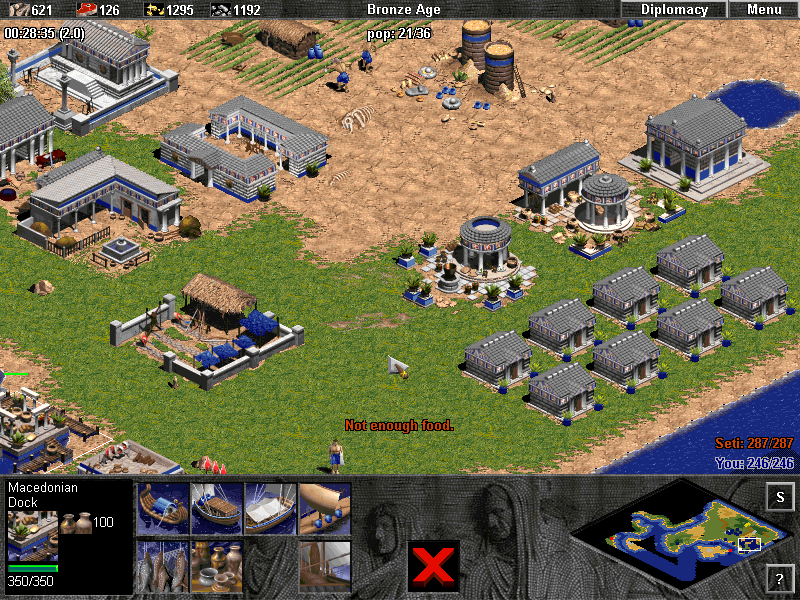 Age of Empires: The Rise of Rome (Windows) screenshot: The new building style, Bronze Age