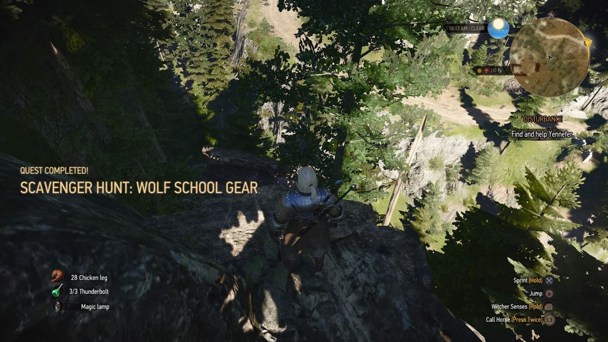 The Witcher 3: Wild Hunt - New Quest: "Scavenger Hunt: Wolf School Gear" (PlayStation 4) screenshot: Wolf School gear quest is completed, but there are still many diagrams for enhancements missing from my collection