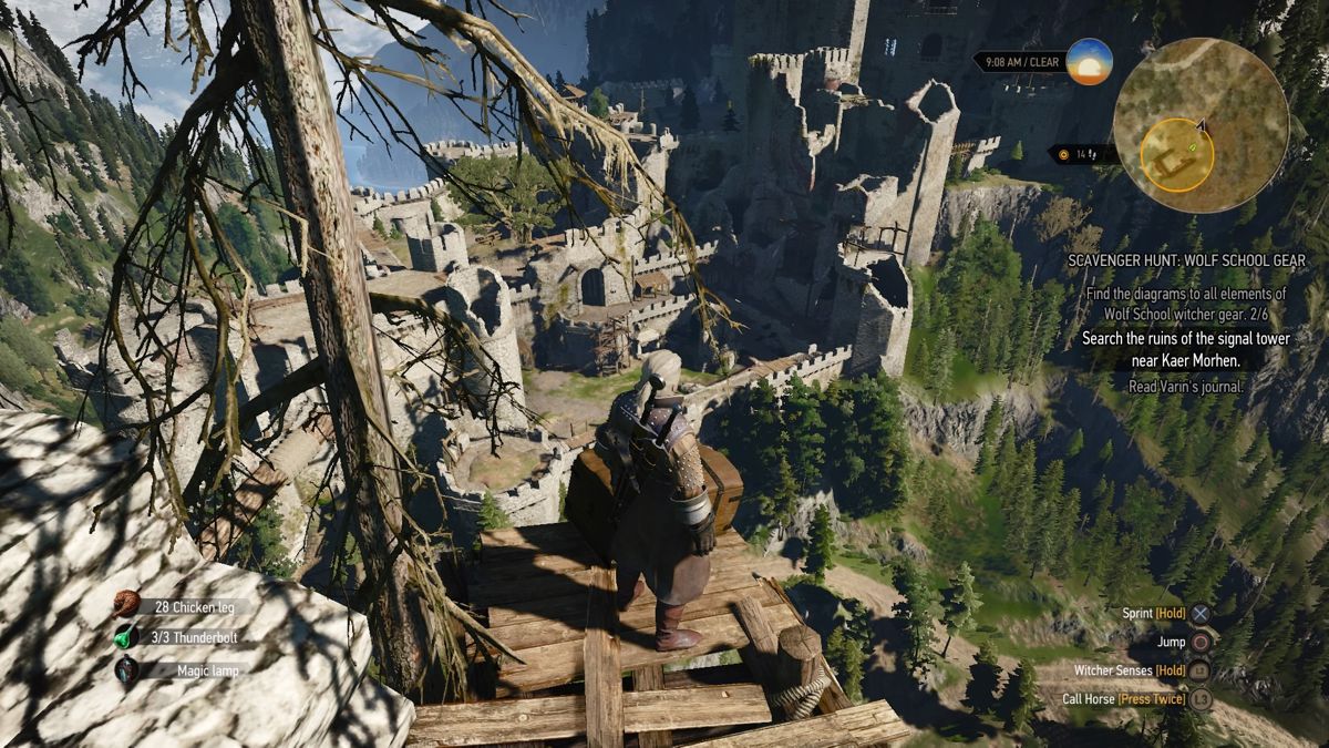 The Witcher 3: Wild Hunt - New Quest: "Scavenger Hunt: Wolf School Gear" (PlayStation 4) screenshot: Part of the Wolf School gear is somewhere close, but not in this very chest