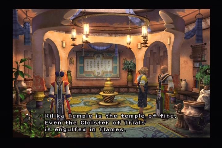 Final Fantasy X (PlayStation 2) screenshot: Temple side chamber.