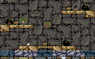 Ugh! (DOS) screenshot: Level 01 - The beginning