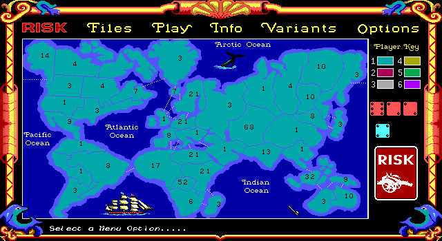 The Computer Edition of Risk: The World Conquest Game (DOS) screenshot: World ruler!