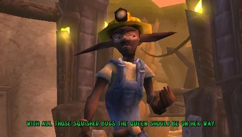 Daxter (PSP) screenshot: Miner – quest giver.
