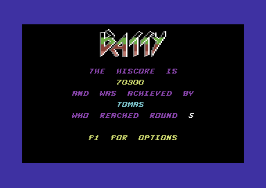 Batty (Commodore 64) screenshot: High score