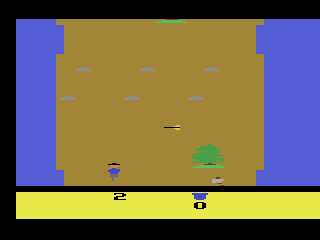 Gauntlet (Atari 2600) screenshot: Running the gauntlet