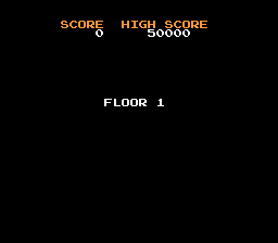The Tower of Druaga (NES) screenshot: Starting Floor 1.