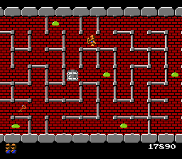 The Tower of Druaga (NES) screenshot: You have to get the key so you can open the floor's door.