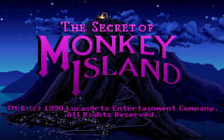 The Secret of Monkey Island (DOS) screenshot: Title Screen