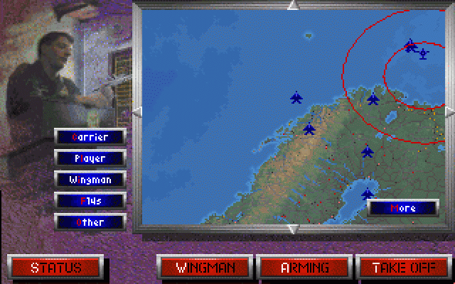 Fleet Defender (DOS) screenshot: Briefing.