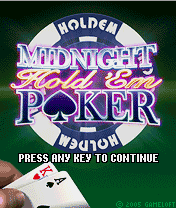 Midnight Hold'em Poker (J2ME) screenshot: Title screen
